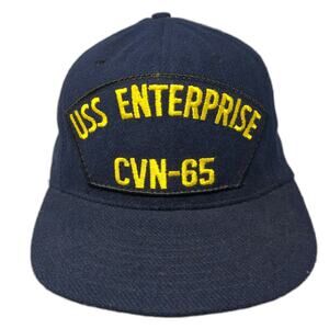 Northstar USS Enterprise CVN-65 US Navy Snapback Hat Blue One Size USA Made